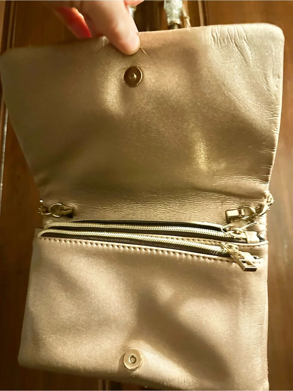 Sparkle Rose Gold Sequin Crossbody Clutch - Unbranded